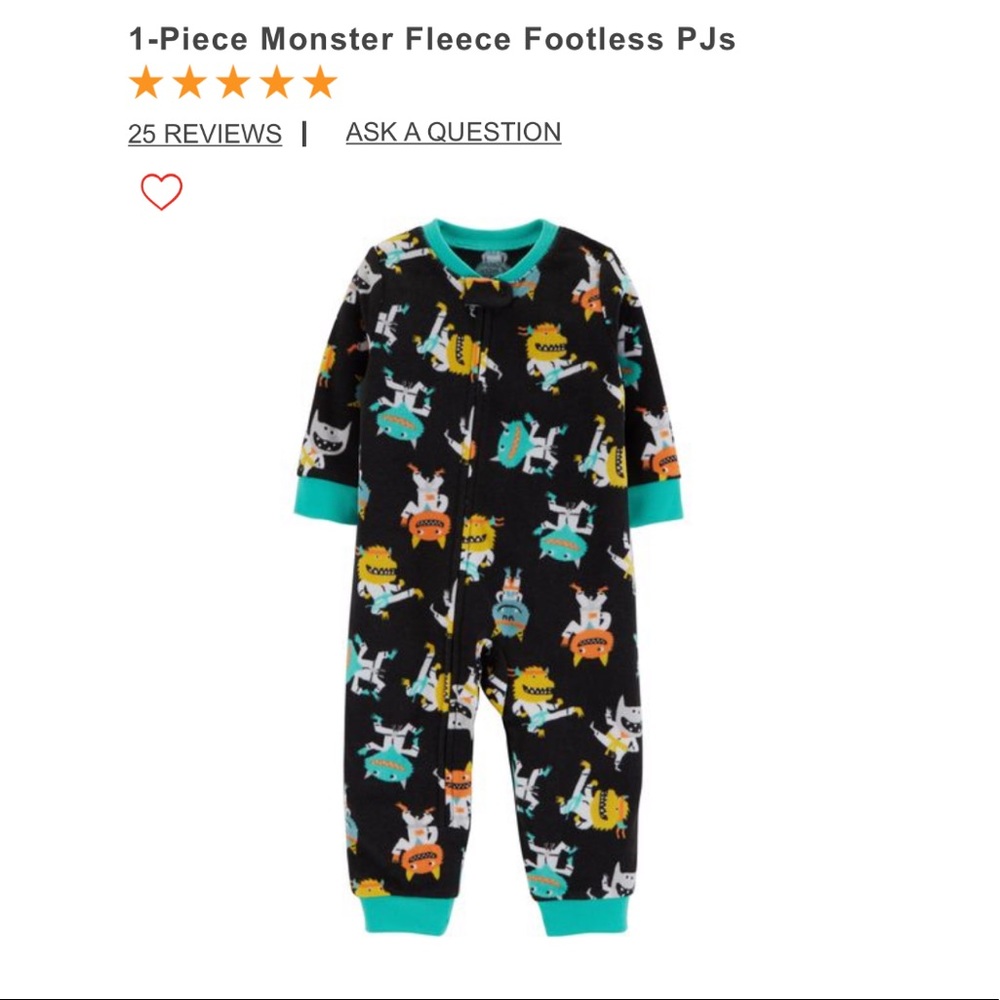 NTW Footless Fleece 18m Pajamas
